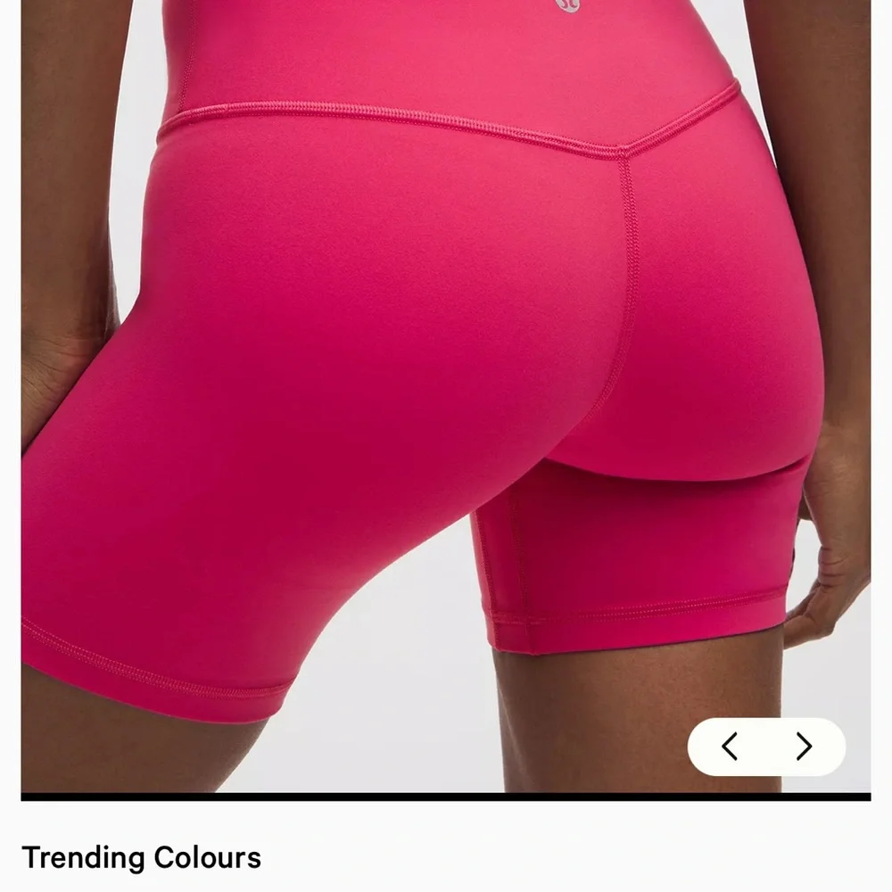 Lululemon Women's Pink Biker Shorts 6” - Picture 3 of 6